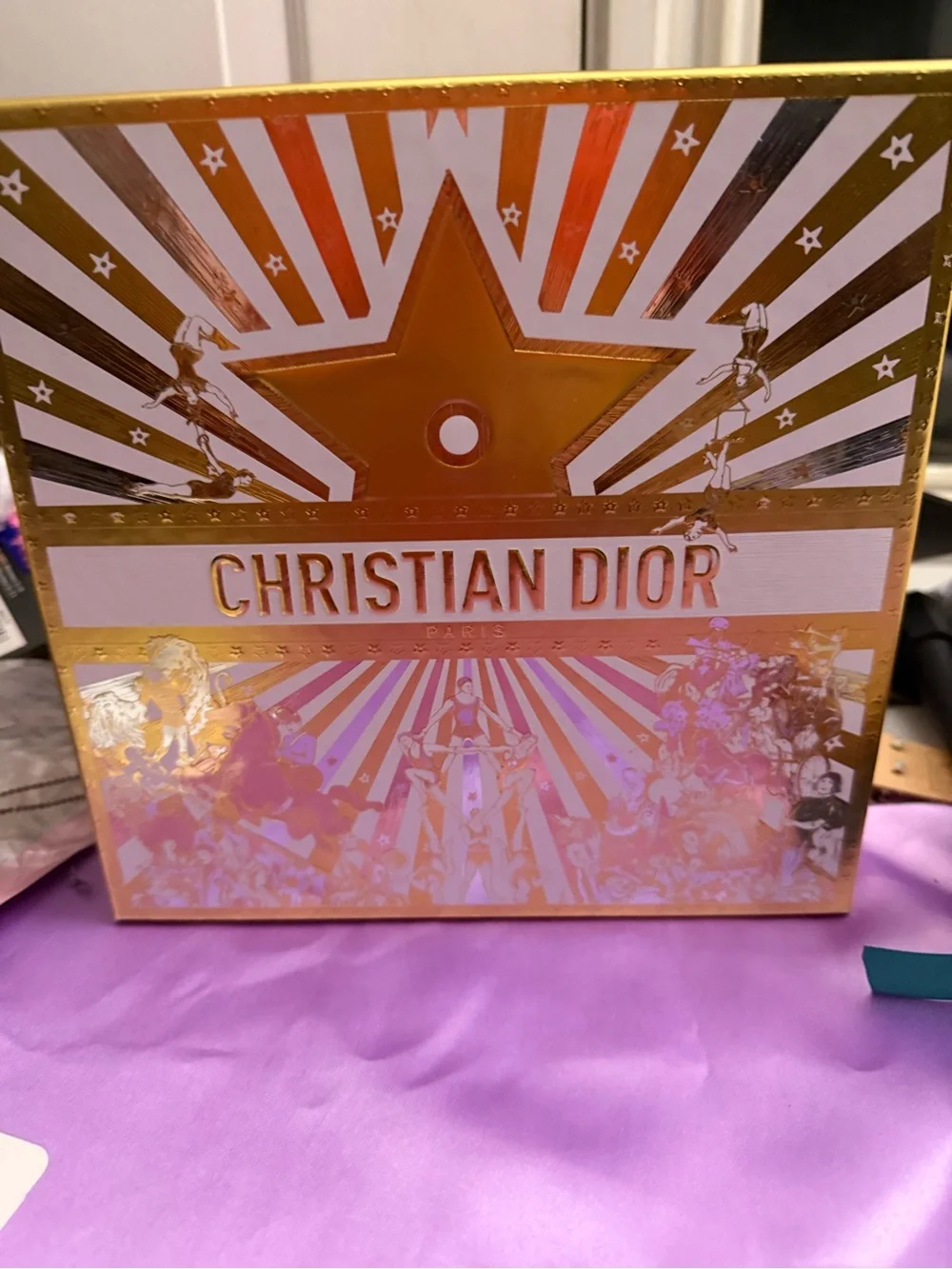 Christian Dior Gold & White Decorative Box